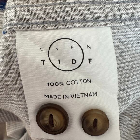 Even Tide Long Sleeve Button Up Shirt Burgundy Plaid NWT Men Size Medium - Picture 8 of 9